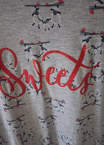 Pamuklu Gri Desenli Kısa Kollu Hamile Tişörtü - Görsel 4