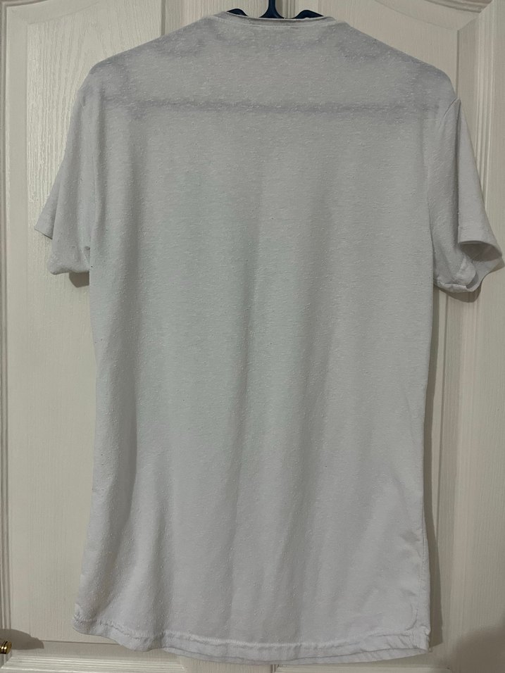 Erkek Beyaz Kısa Kollu Tişört - Görsel 2