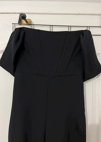 Siyah Straplez Kadın Uzun Tulum - Görsel 2