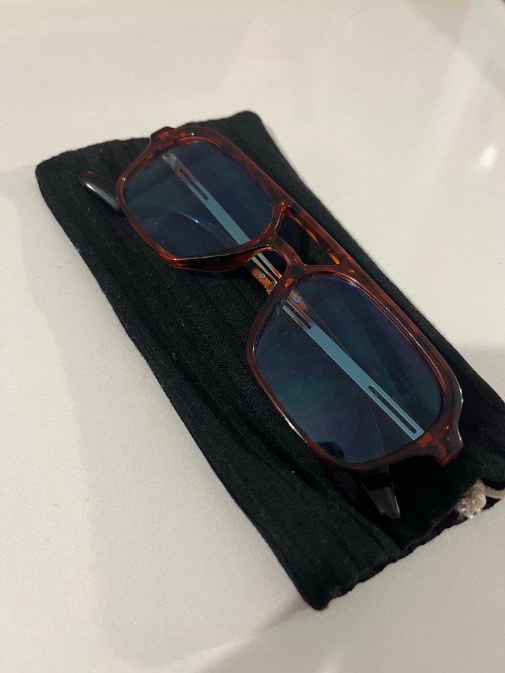 Retro Tarz Şeffaf Kahverengi Kadın Güneş Gözlüğü - Görsel 4