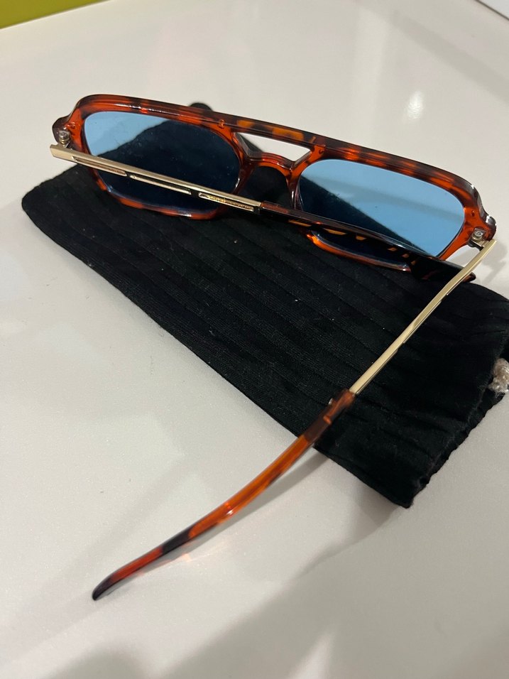 Retro Tarz Şeffaf Kahverengi Kadın Güneş Gözlüğü - Görsel 3