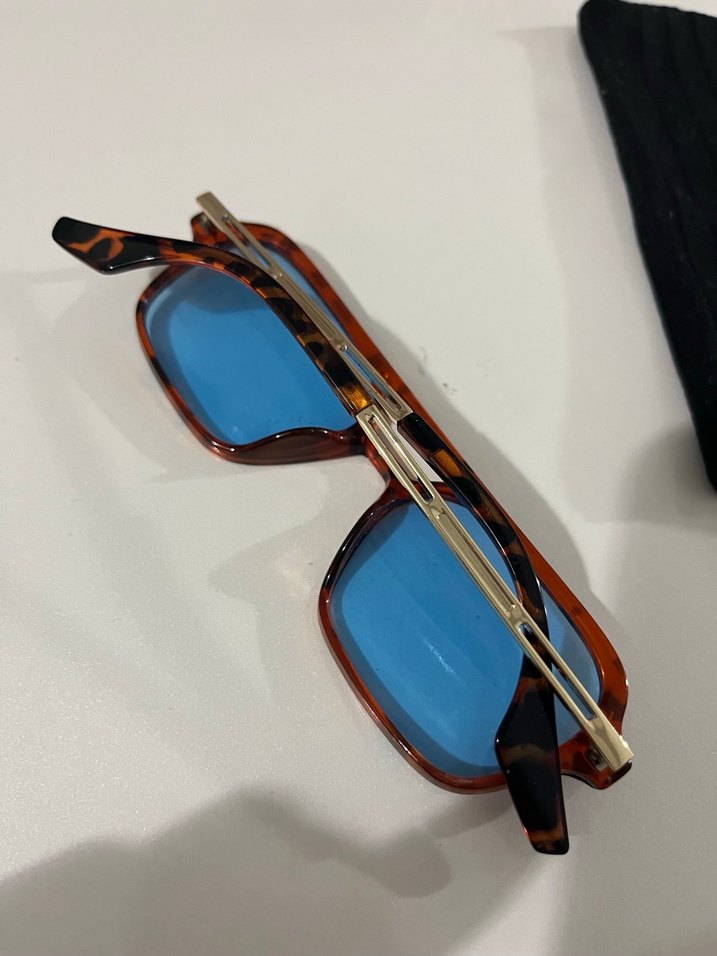 Retro Tarz Şeffaf Kahverengi Kadın Güneş Gözlüğü - Görsel 2