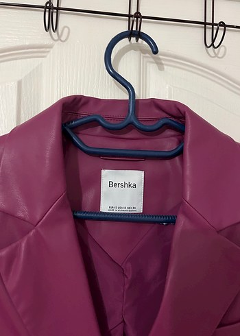 Deri Düğmeli Kadın Ceket - Görsel 3