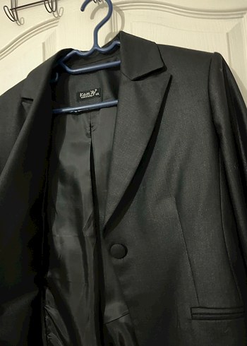 Siyah Düğmeli Kadın Blazer Ceket - Görsel 2