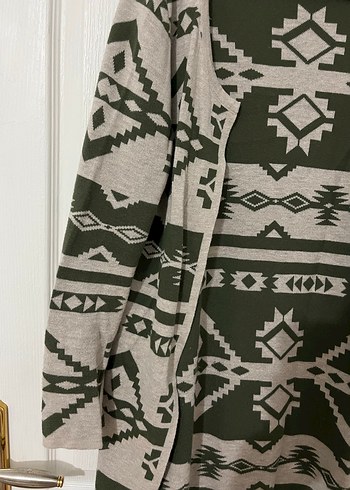 Bohem Uzun Örme Kadın Hırka - Görsel 2