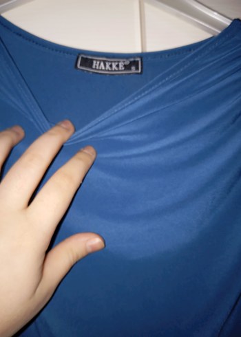 Kolsuz Drapeli Lacivert Midi Elbise - Görsel 2