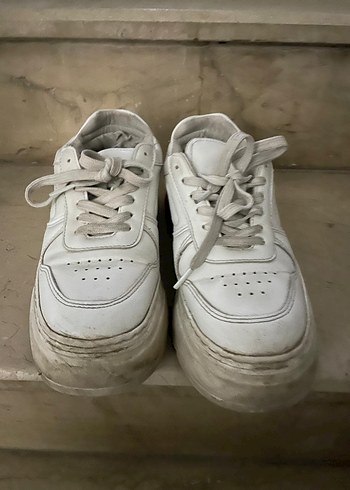 fil dişi rengi yüksek taban Platform Kadın Spor Ayakkabı - Görsel 5