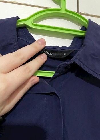 Düğmeli, Keten Kumaşlı Kadın Midi Gömlek - Görsel 4