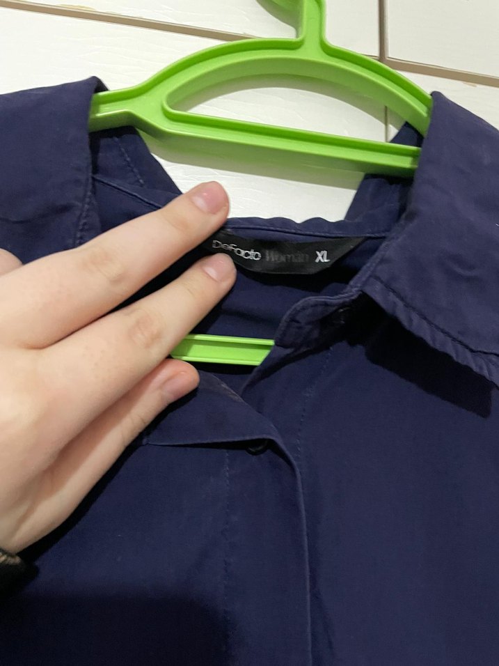 Düğmeli, Keten Kumaşlı Kadın Midi Gömlek - Görsel 4