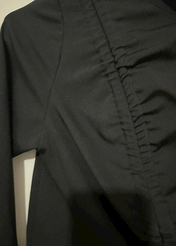 Siyah bağlamalı Uzun Kollu Gotik Bluz - Görsel 4