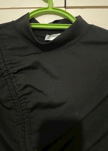 Siyah bağlamalı Uzun Kollu Gotik Bluz - Görsel 5