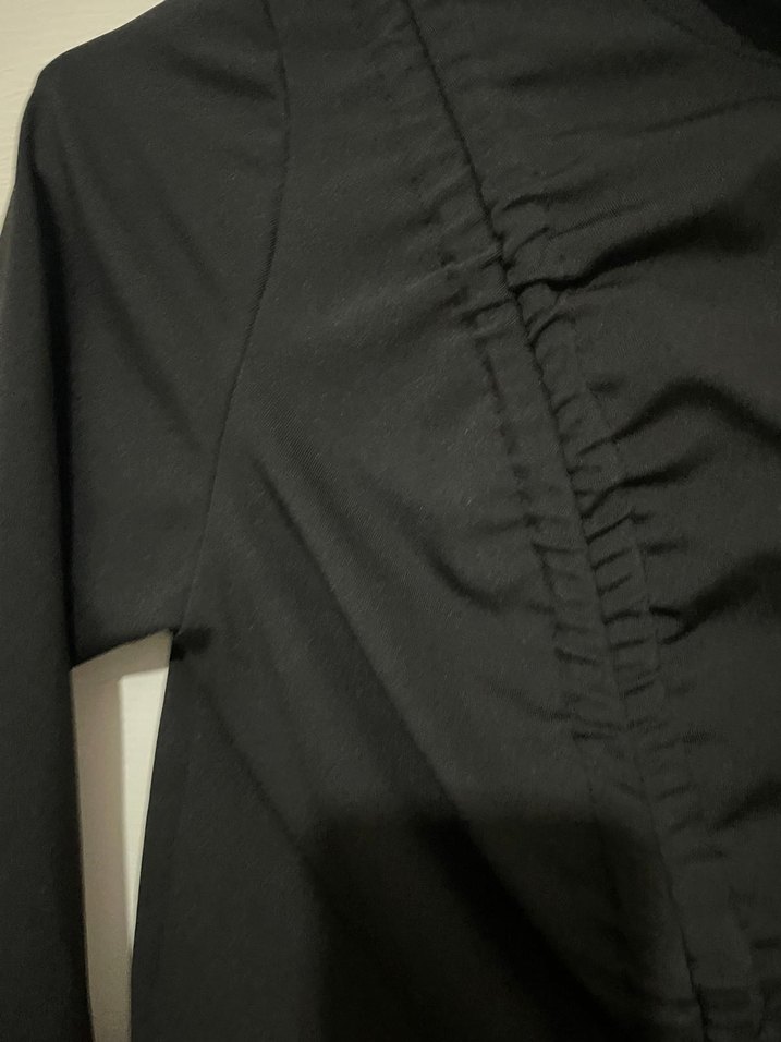 Siyah bağlamalı Uzun Kollu Gotik Bluz - Görsel 4