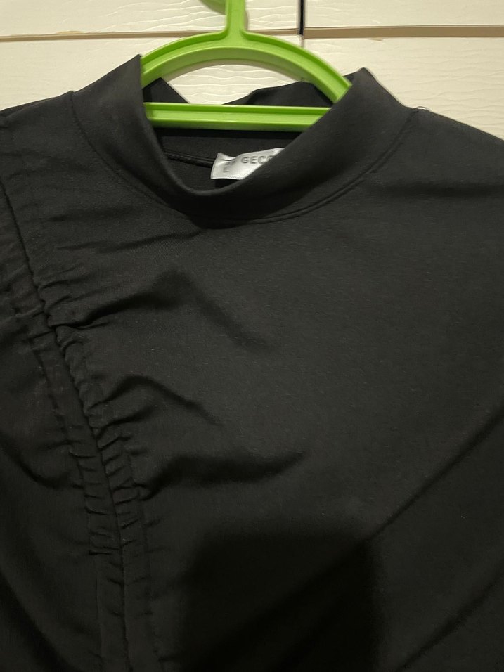 Siyah bağlamalı Uzun Kollu Gotik Bluz - Görsel 5