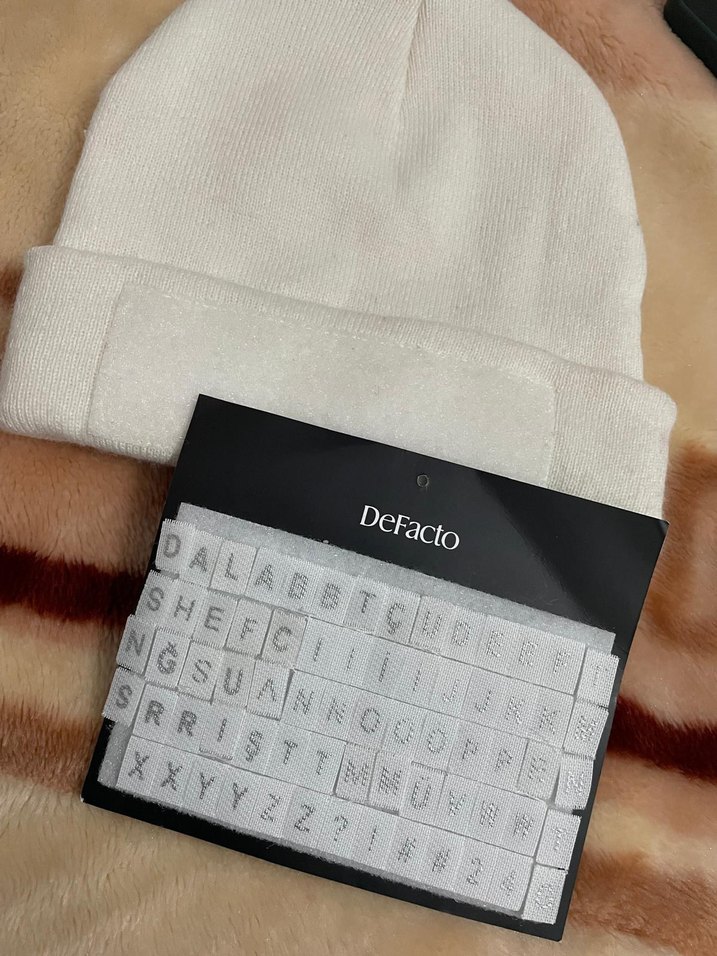 DeFacto Beyaz bere yapışkanlı alfabe  - Görsel 2