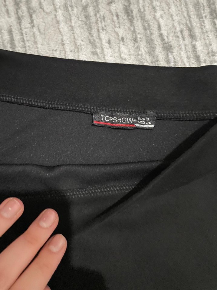 Siyah kadife Mini Etek - Görsel 3