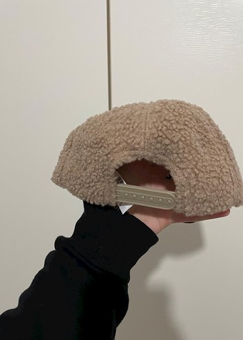 Bej Kadın Puff Şapka - Görsel 4
