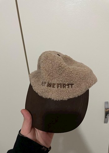 Bej Kadın Puff Şapka - Görsel 5