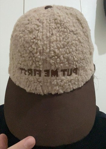 Bej Kadın Puff Şapka - Görsel 2