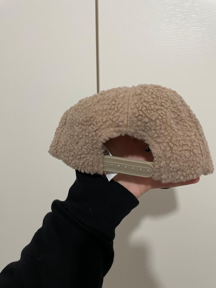 Bej Kadın Puff Şapka - Görsel 4