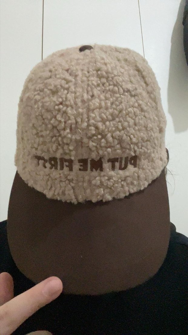Bej Kadın Puff Şapka - Görsel 2