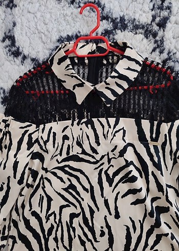 Zebra Desenli Kadın Bluz - Görsel 2