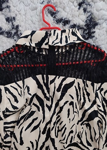 Zebra Desenli Kadın Bluz - Görsel 4