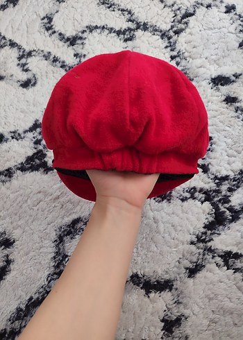 Kırmızı Kadın Zincir Detaylı Şapka - Görsel 4