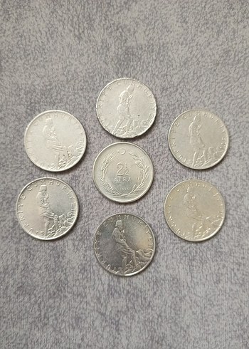 1960-1978 basım tarihli iki buçuk liralar - Görsel 2