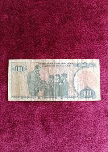  Türkiye Cumhuriyeti 10 Türk Lirası Eski Banknot, hatıra para