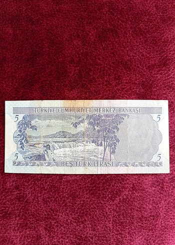  Türkiye Cumhuriyeti 5 Türk Lirası Banknot, hatıra para