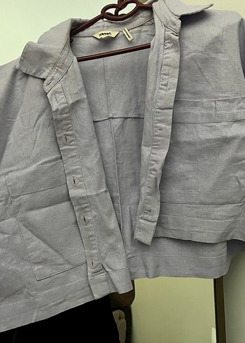 Lila Keten Kadın Gömlek - Görsel 2