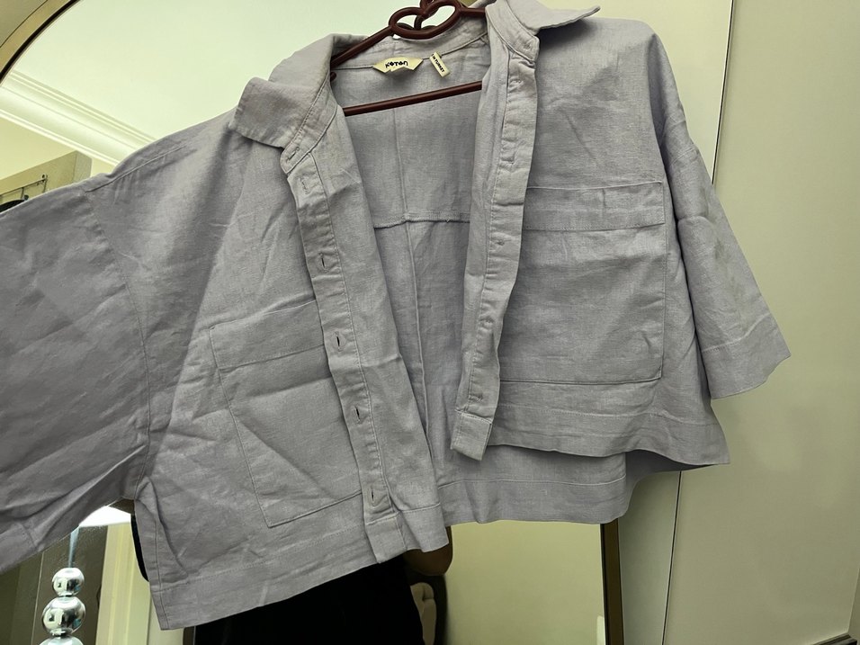 Lila Keten Kadın Gömlek - Görsel 2