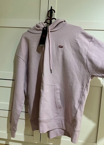 Lila Levis Kapüşonlu Kadın Sweatshirt - Görsel 2