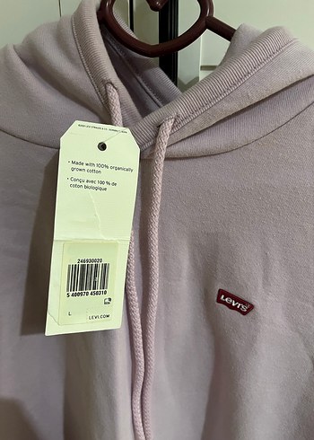 Lila Levis Kapüşonlu Kadın Sweatshirt - Görsel 5