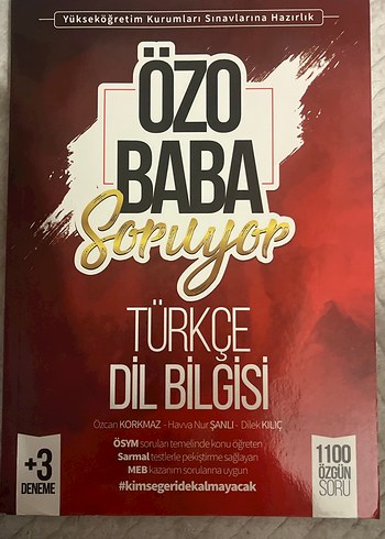 Öz Baba Soruyor Türkçe Dil Bilgisi Deneme Kitabı