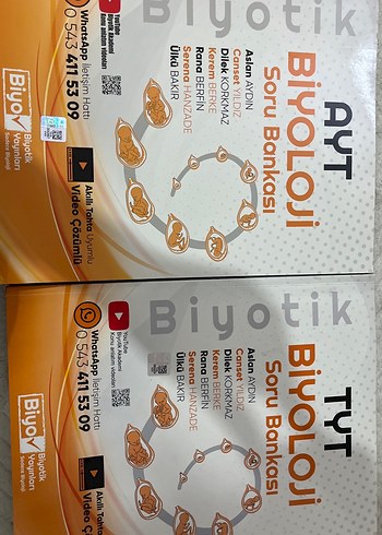 AYT ve TYT Biyoloji Soru Bankası Video Çözümlü