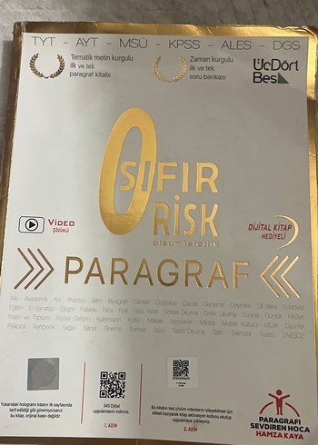Sıfır Risk Paragraf Kitabı - Hamzakaya