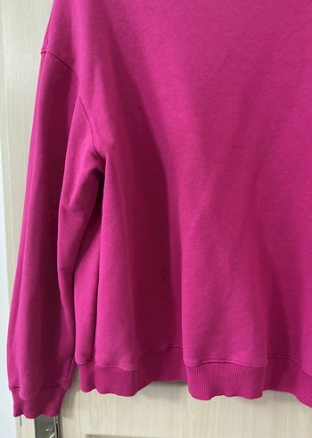 l Beden Pembe Oversize Kadın Sweatshirt