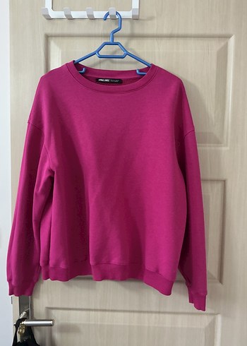 Pembe Oversize Kadın Sweatshirt
