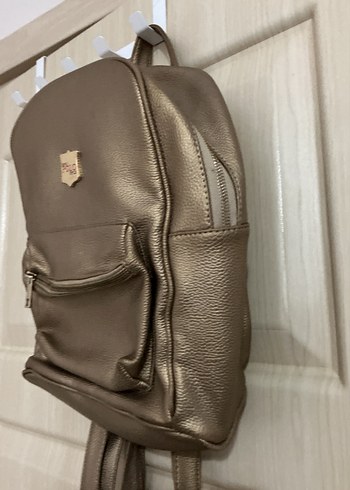 U.S Polo Assn. Bej Deri Kadın Sırt Çantası