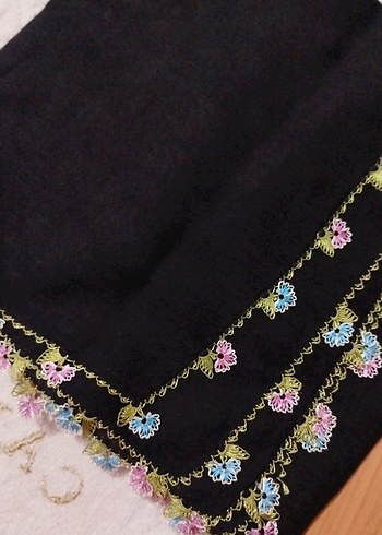 Boncuk İşlemeli Çok Renkli Kadın Şal - Görsel 3