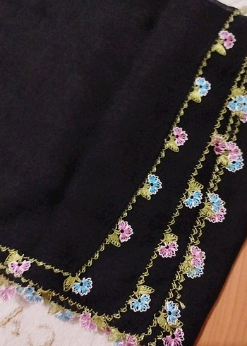 Boncuk İşlemeli Çok Renkli Kadın Şal - Görsel 5