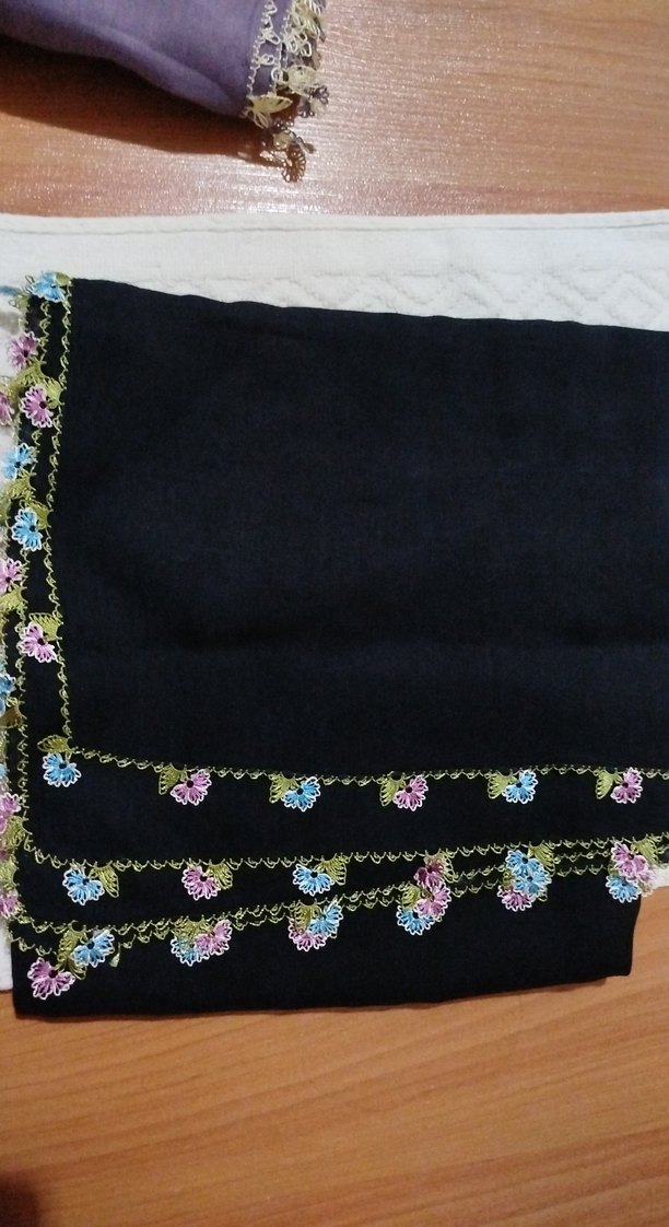 Boncuk İşlemeli Çok Renkli Kadın Şal - Görsel 2