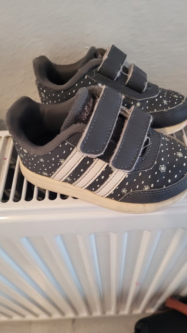 Gri Adidas kız Çocuk Spor Ayakkabı Velcro - Görsel 2