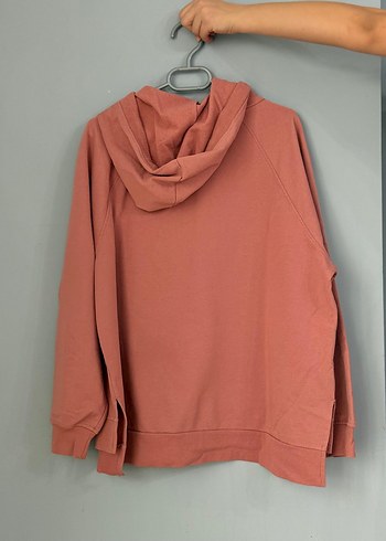 Pembe Kapüşonlu Baskılı Sweatshirt - Görsel 2