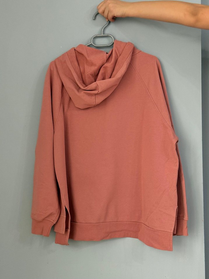 Pembe Kapüşonlu Baskılı Sweatshirt - Görsel 2