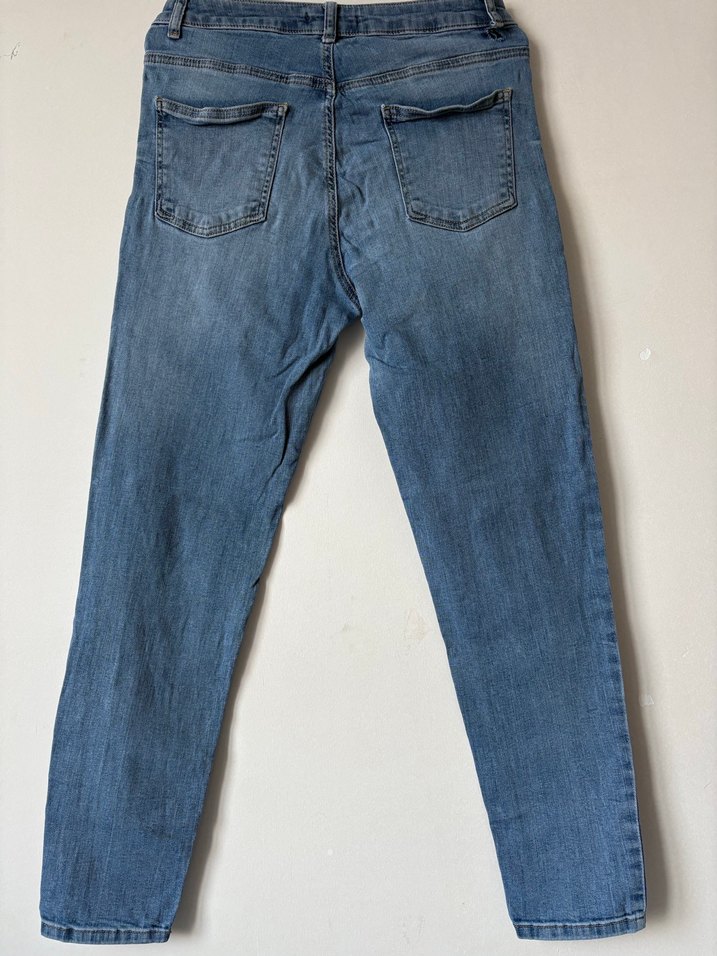 Gri Mavi Salaş Kesim Kadın Kot Pantolon - Görsel 2