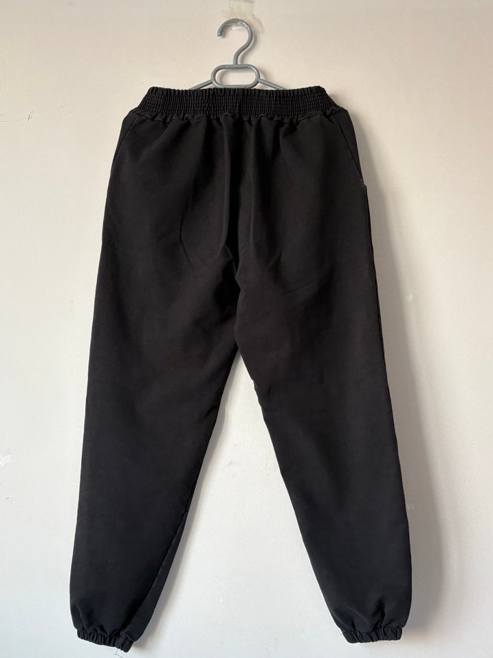 Siyah Rahat Kesim Kadın Eşofman Altı - Görsel 2