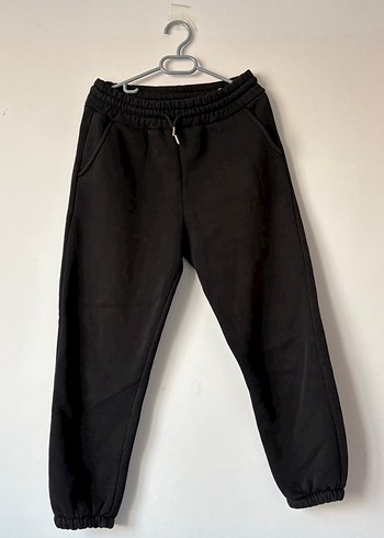 Siyah Rahat Kesim Kadın Eşofman Altı - Görsel 2