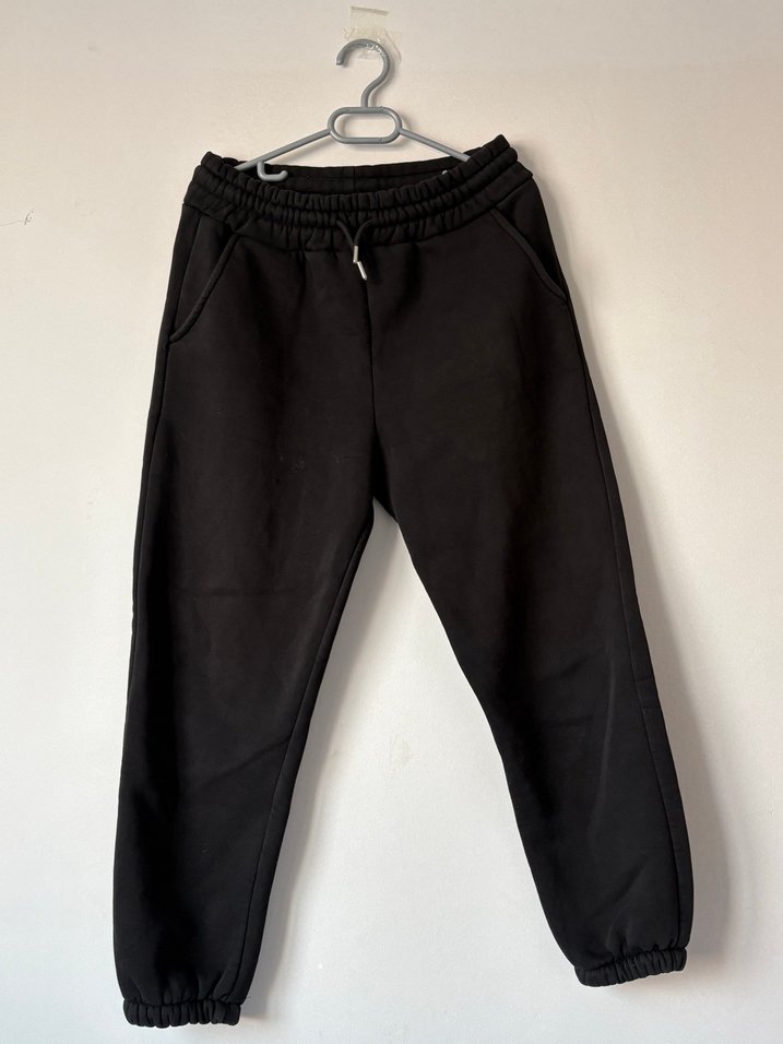 Siyah Rahat Kesim Kadın Eşofman Altı - Görsel 2